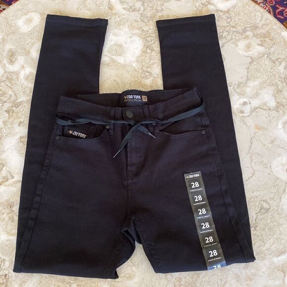 NWT Zoo York Stretch Skinny Skateboarding Jeans Black 28” Waist - Unisex - Picture 4 of 12